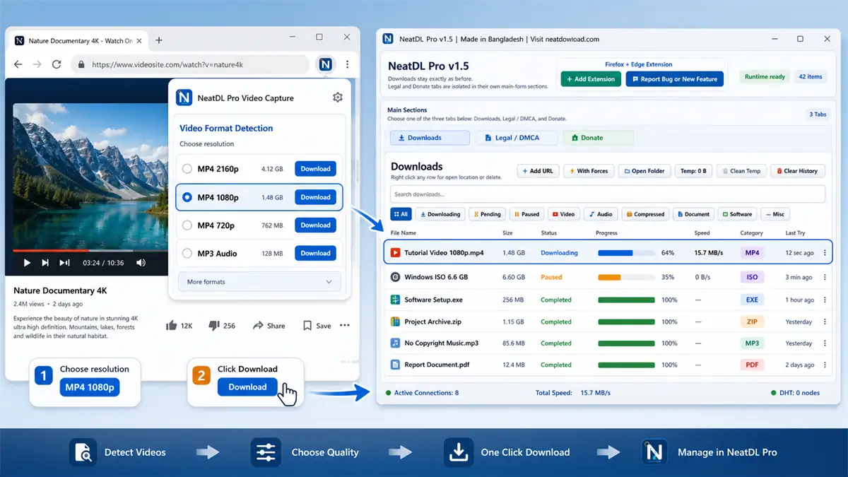 NeatDL Pro v1.5 Video Format Picker