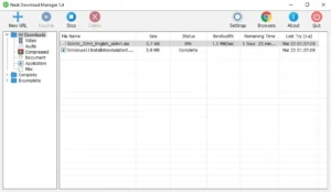 Neat Download Manager v1.4 Dashboard