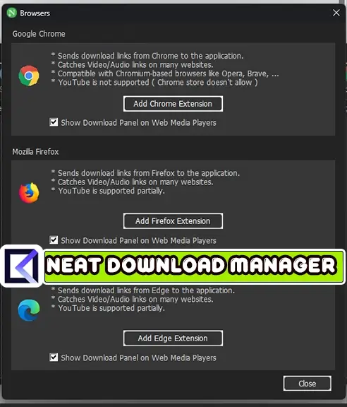 how To Install Neat Download Manager Chrome Edge Firefox Browser Extension