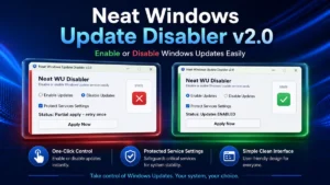 Neat Windows Update Disabler v2.0 — Disable Windows Update Permanently
